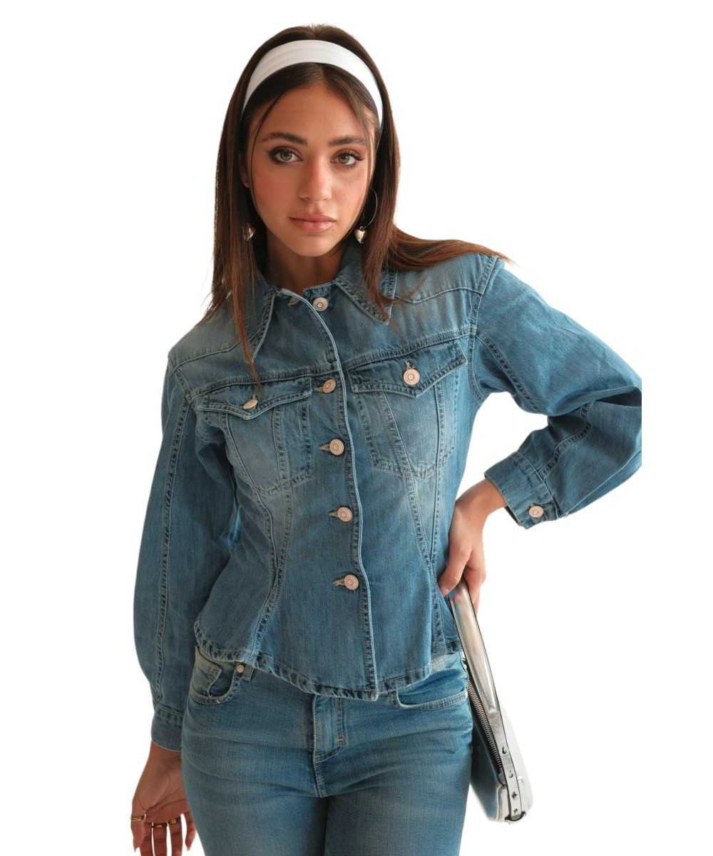 Giubbino denim bustier