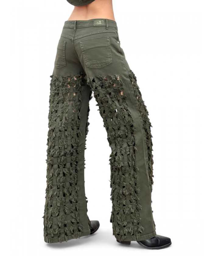 Pantaloni FRINGE VERDE...