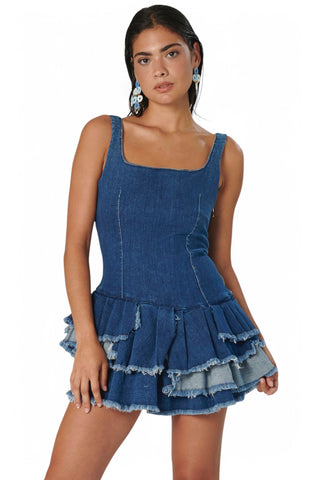 Minidress MIKA in denim stretch