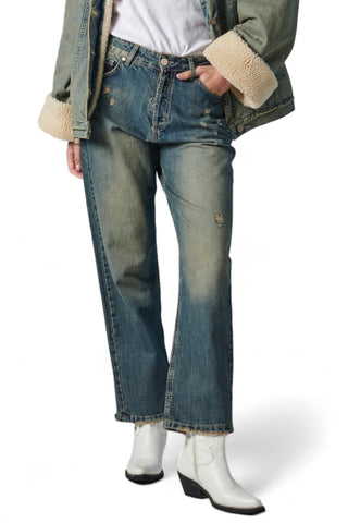 Pantaloni boyfriend in denim used