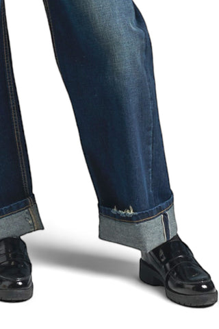 Pantaloni regular straight selvedge denim